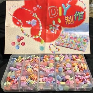 DIY Kids Bead Set - Multi colored pastel beads